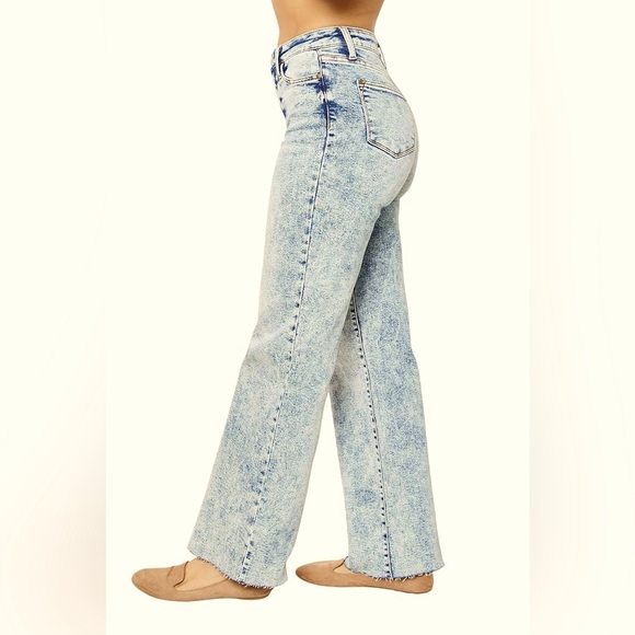 Wax Jean Denim - Y2K Wax Jeans Blue Acid Wash Straight Leg Denim | Retro | Classic